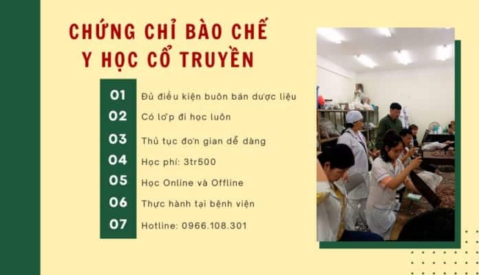 Chứng chỉ bào chế y học cổ truyền