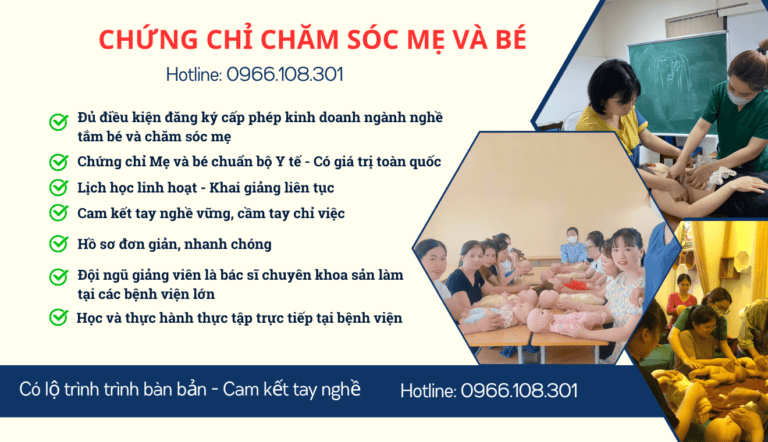 chứng chỉ tắm bé