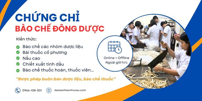 chứng chỉ bào chế đông dược