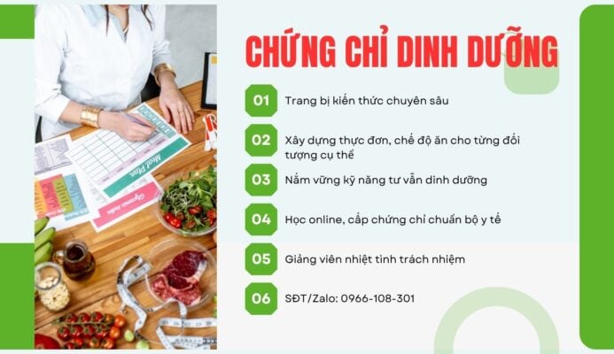 Khoá học dinh dưỡng cấp chứng chỉ