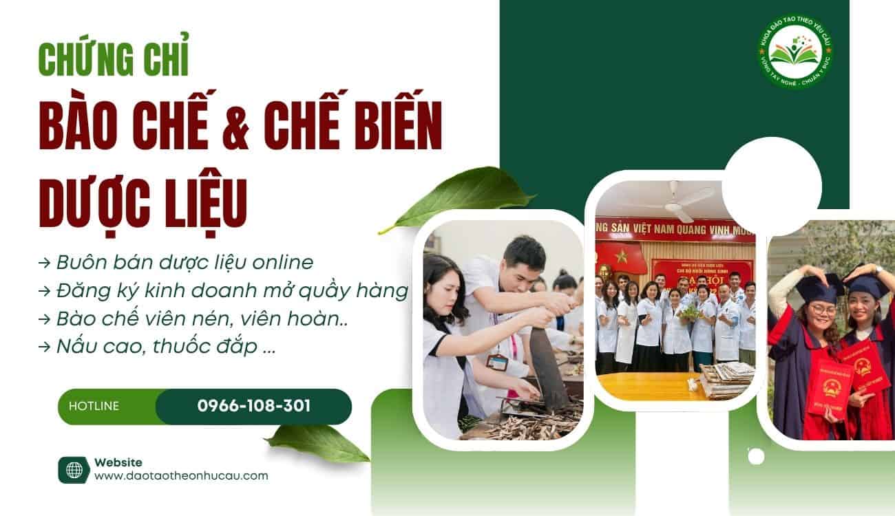 chứng chỉ bào chế và chế biến dược liệu