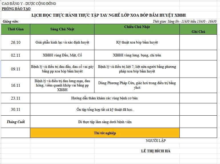 khai giảng lớp xoa bóp bấm huyệt