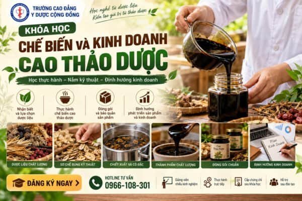 chứng chỉ chế biến và kinh doanh cao thảo dược