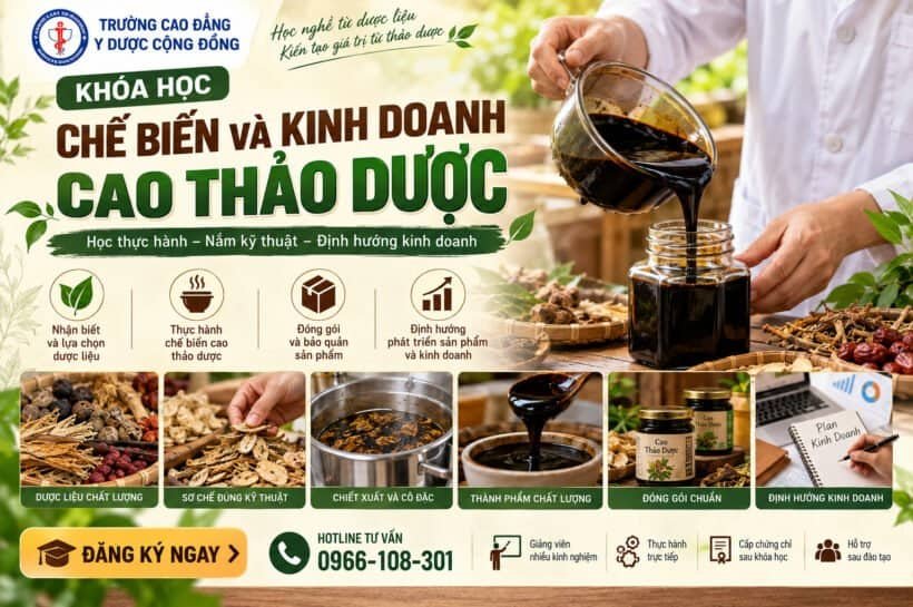 chứng chỉ chế biến và kinh doanh cao thảo dược