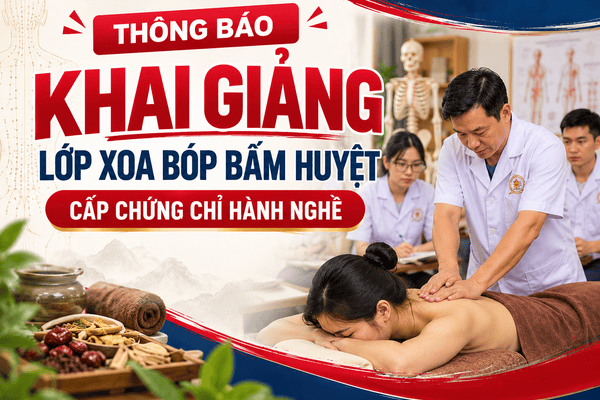 Thông báo khai giảng lớp xoa bóp bấm huyệt